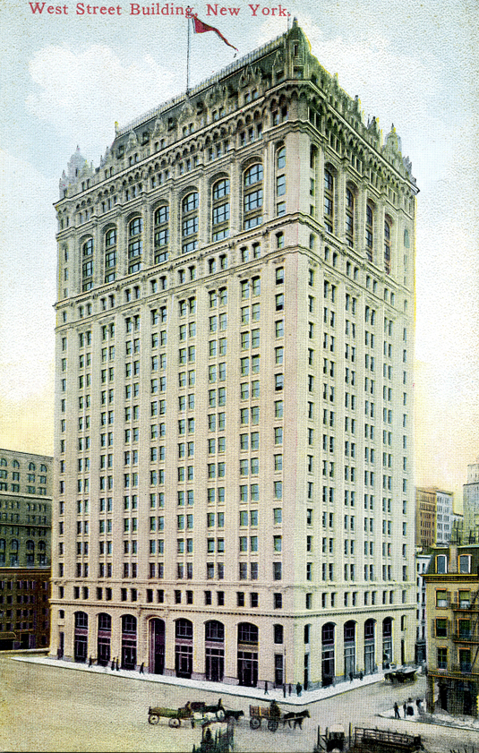 West Street Building, New York City, Postcard, Thomas R. Blanck collection