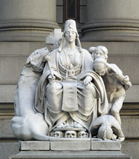 U.S. Custom House, external statue, NYC, courtesy Carol M. Highsmith