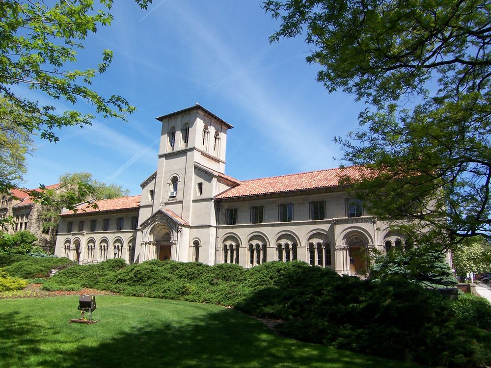 Oberlin Graduate School of Theology Quadrangle, Main façade of Theology Quadrangle, now known as Bosworth Hall.