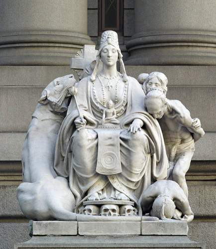 U.S. Custom House, external statue, NYC, courtesy Carol M. Highsmith