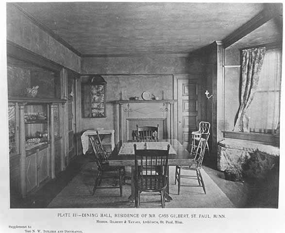 Cass & Julia Gilbert Residence, Dining room, Cass Gilbert residence