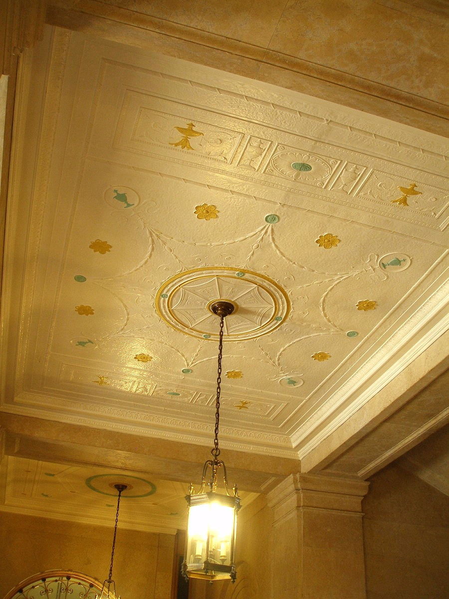 Chase Brass and Copper Building, Detail showing ceiling ornament