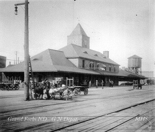 Great Northern Railway Depot - Grand Forks, Image Minnesota Historical Society