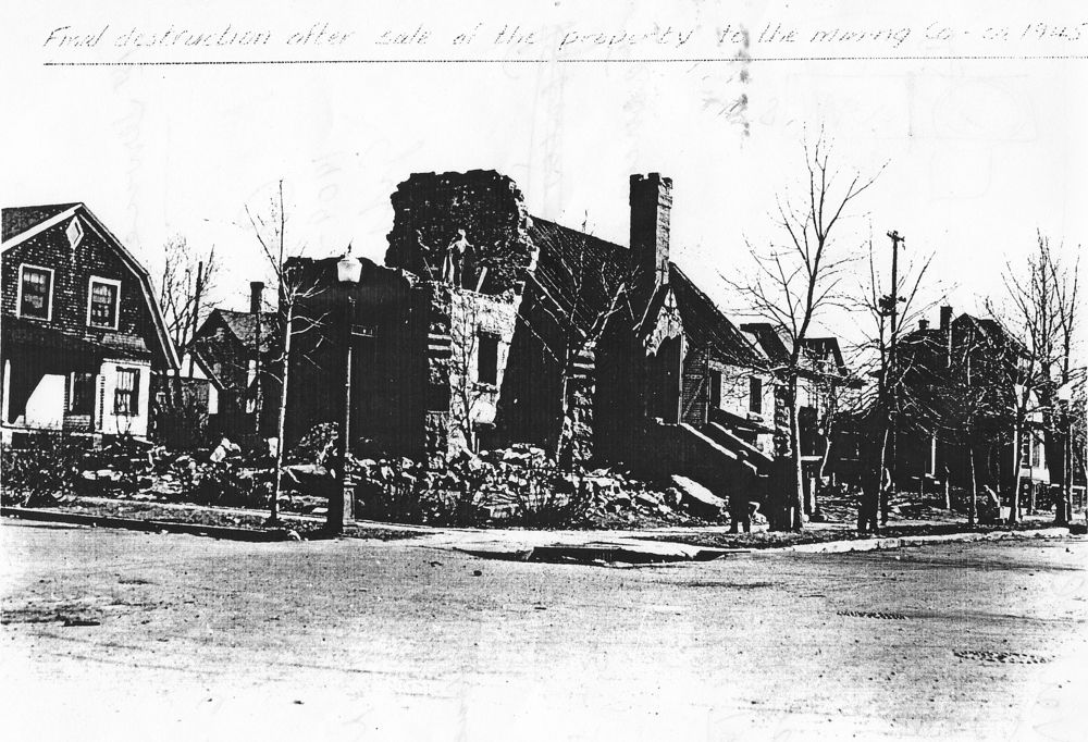 Christ Episcopal Church of Hibbing MN, Final destruction after sale of Property to the mining co., ca. 1945