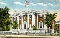 Ives Memorial Library, Historic postcard image of the Ives Memorial Library