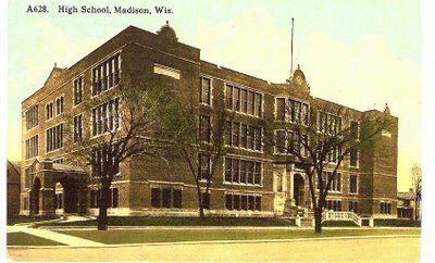 Madison Central High School, Historic postcard image of Madison Central High School