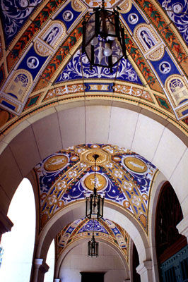 University of Texas at Austin Education Building (Sutton Hall), University of Texas Education Building (Sutton Hall), ceiling mosaic in the double-vaulted arcade. Austin, TX